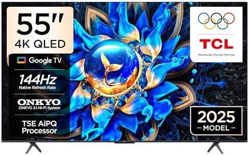 Alternative view of TCL 55 inç Akıllı TV 55T8C 4K QLED Renkli Quantum Crystal HDR10+ Oyun TV, 144Hz Doğal Yenileme Hızı, ONKYO 2.1 Hi-Fi Ses Sistemi, Dolby Atmos, DTS Virtual X, MEMC, Game (2025 Modeli)