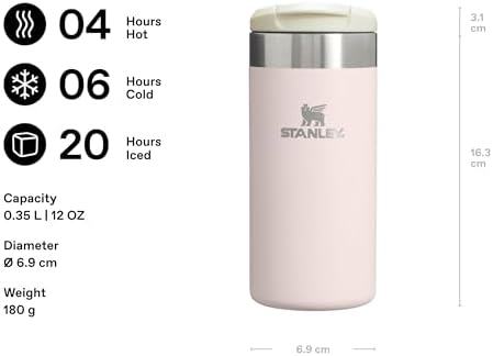 The Aerolight Transit Mug Termos Bardak, Pembe Kuvars 2.0 (Rose Quartz), 0.35 Litre