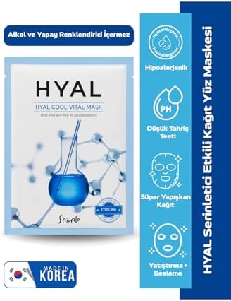 Alternative view of Hyaluronik Asit ve Soğutucu Etkili HYAL Kore Kağıt Yüz Maskesi