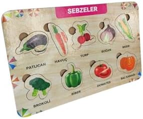 Alternative view of Ahşap Bultak Sebzeler Puzzle Eğitici Oyuncak 12991453852