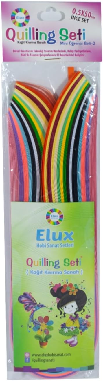 Quilling/quiling Set (İNCE) 0,5x50 Cm 150 Kağıt Şerit 8680422509887