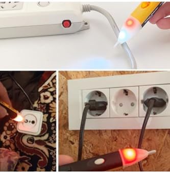 Elektrik Kaçak Dijital Kontrol Kalemi Cihazı -Dedektörlü Temassız Işıklı Kablo Voltaj Test (5122)
