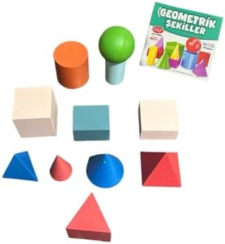 Alternative view of 11 Parça Geometrik Şekiller Eğitici Geometrik Şekiller İlkokul ve Okul Öncesi Eğitici Matematik Seti