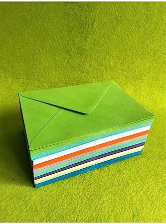 100 Adet Yapışkanlı Renkli Zarf (13 X 18 Cm - 120 Gr) Kalın Gramaj Büyük Boy Renkli Zarflar 5485478541201