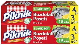 Piknik Buzdolabı Poşeti 4Al3Öde Büyük 15'Lİ