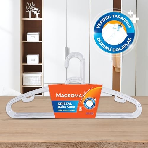 Macro Max Kristal Elbise Askısı x5