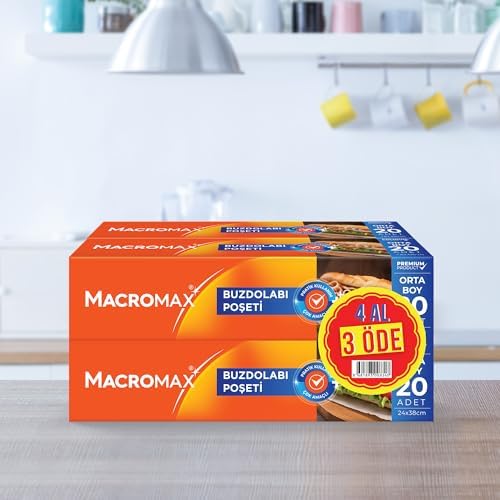 Macro Max Buzdolabı Poşeti Orta Boy 4 Al 3 Öde