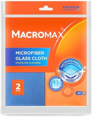 Alternative view of Macro Max Mikrofiber Cam Bezi 2'li Set, Mikrofilament Teknolojisi ile Leke ve İz Bırakmaz Ayna Bezi