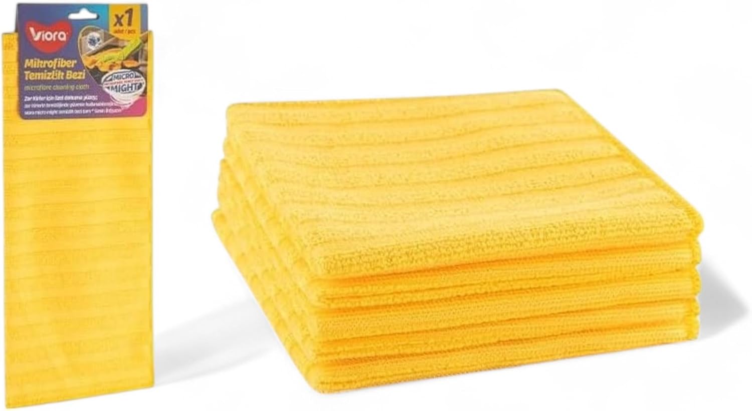1 ADET Micro Might Mikrofiber Temizlik Bezi 32x32 cm, Zor Kirler İçin Tasarlanan Etkili ve Çok Yönlü Temizlik İçin Ideal! VRP 324