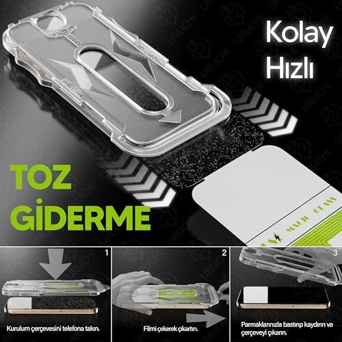 Alternative view of EPRO 17 Pro Max İle Uyumlu PREMIUM Gizlilik (Privacy) Ekran Koruyucu 45° Hayalet Görünüm, Kolay Kurulum Hizalama Aparatlı, Darbelere Karşı Ekstra Güçlü ve Toz Bırakmayan Temperli Cam
