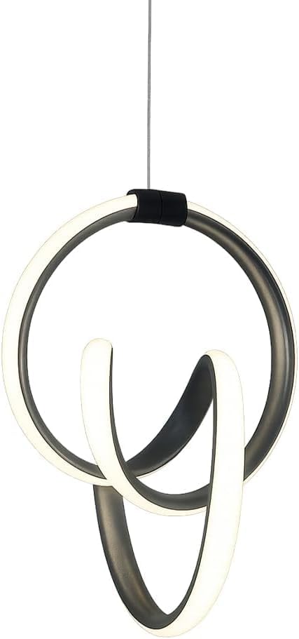 Alternative view of Estrella Model Taçlı LED Avize, 3 Renk Işık (Beyaz, Gün Işığı, Sarı), Siyah Kasa, Alüminyum Gövde, Modern Tasarım, Salon & Oturma Odası İçin Tavan Aydınlatma