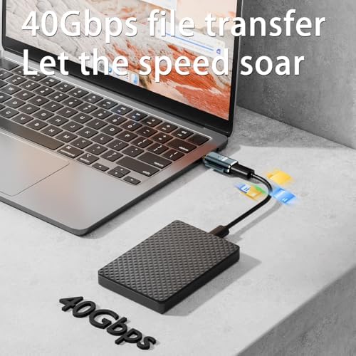 240W PD3.1 Manyetik USB-C Adaptör | 40Gbps USB4.0 Veri Aktarımı | Tam Fonksiyonlu ve Çok Yönlü OTGET