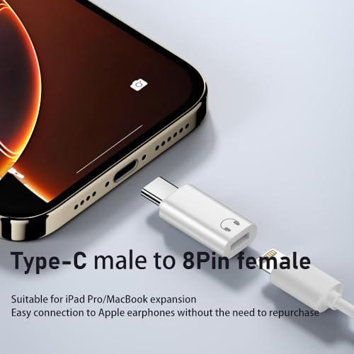 Alternative view of USB-C - 8Pin (Lightning) Kulaklık Adaptörü | Hi-Fi Ses Kalitesi | Mikrofon ve Kumanda Destekli OTGLV