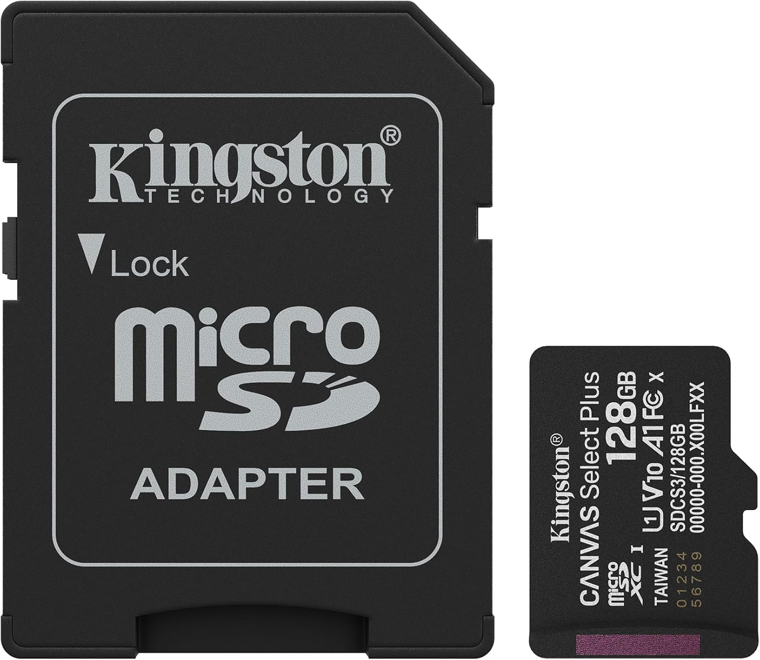Alternative view of 128GB microSDXC Canvas Select Plus Gen3 150MB/s A1 Card + Adapter