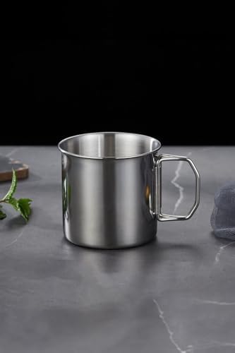 Alternative view of 4 Adet Çelik 250 ml. Katlanır Kulp Kahve Kamp Bardağı Fincanı mt163-4