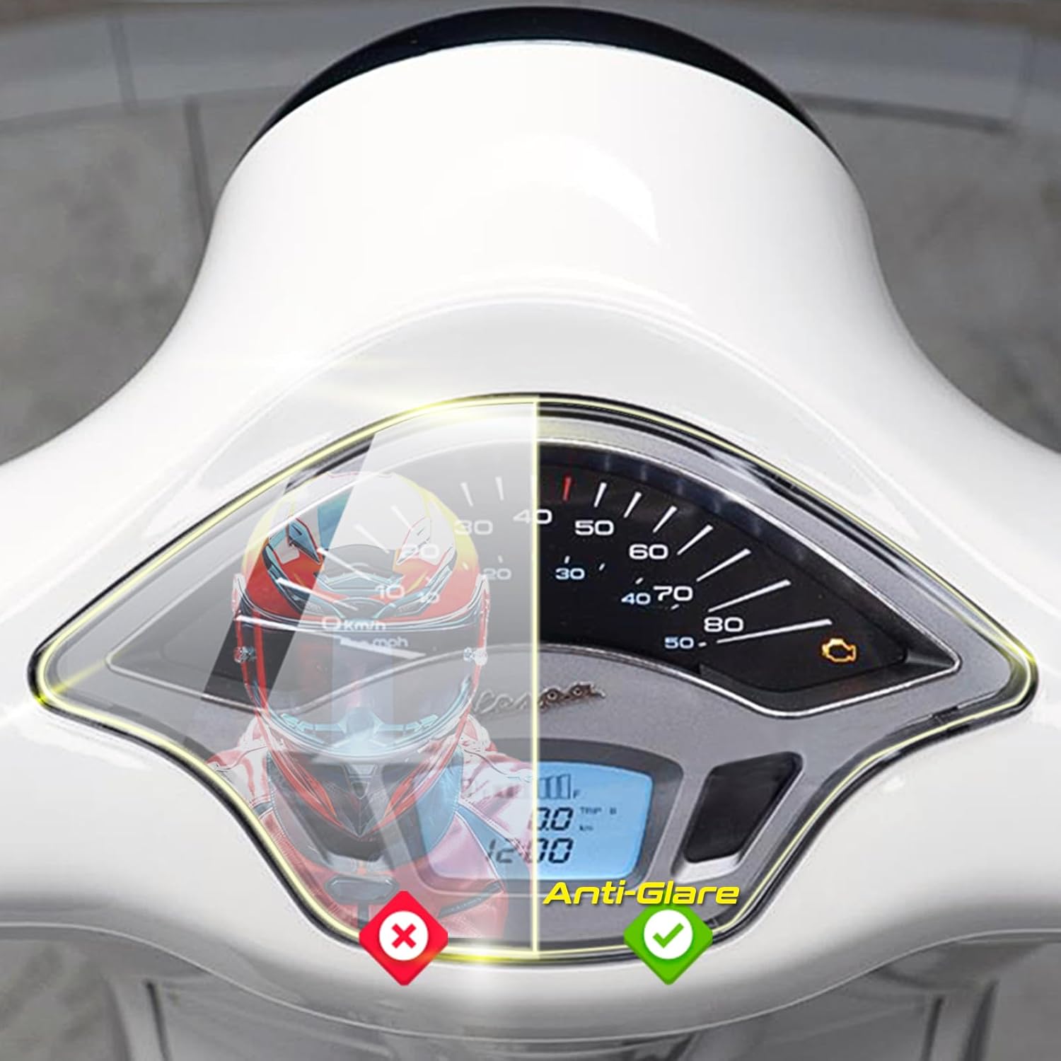 Vespa 2015-2024 Primavera 150 Gösterge Paneli için IPG Anti-Glare Parlama Önleyici Mat Ekran Koruyucu