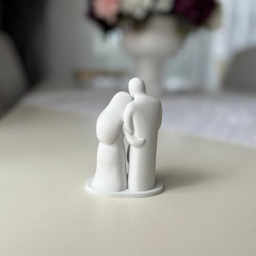 Alternative view of Aile Figürlü Dekoratif Masa Heykeli, Sevgi Temalı, 10x7 cm, ve Babalar Günü Hediyesi