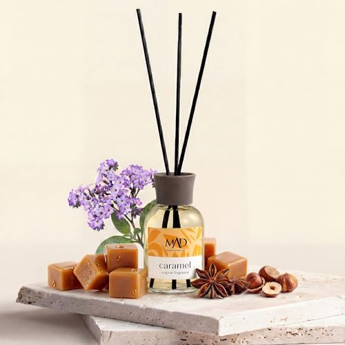 Mad Caramel Ortam Kokusu – Karamel, Tarçın ve Vanilya ile Tatlı, Baharatlı ve -Bambu Çubuklu 50 Ml