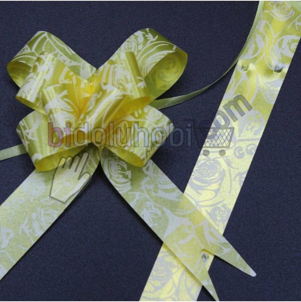 Paket Süsü Pratik Fiyonk 10'lu 35 Cm Sarı