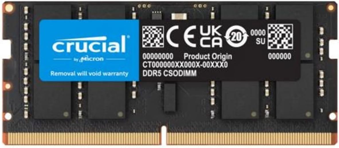 Alternative view of 16GB 6400MHz DDR5 CT16G64C52CS5 Notebook Ram