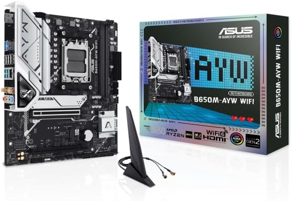Alternative view of B650M-AYW WiFi AMD B650 Micro-ATX Anakart, DDR5, PCIe 5.0 M.2 Desteği, HDMI, Realtek 2.5Gb Ethernet, Wi-Fi 6, Arka USB 10Gbps Bağlantı Noktaları, Ön USB 5Gbps Tip-C, SATA 6 Gbps