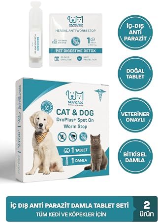 Alternative view of Kedi Köpek Worm Stop İç Dış Parazit Damla Tablet Seti