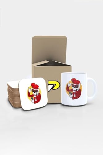 Tarz Iskeletor Tasarımlı Baskılı Kupa Bardak Seti, Eğlenceli Özel Hediye Mug