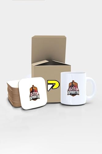 Sparta Savaşçı Tasarımlı Baskılı Kupa Bardak Seti, Eğlenceli Özel Hediye Mug