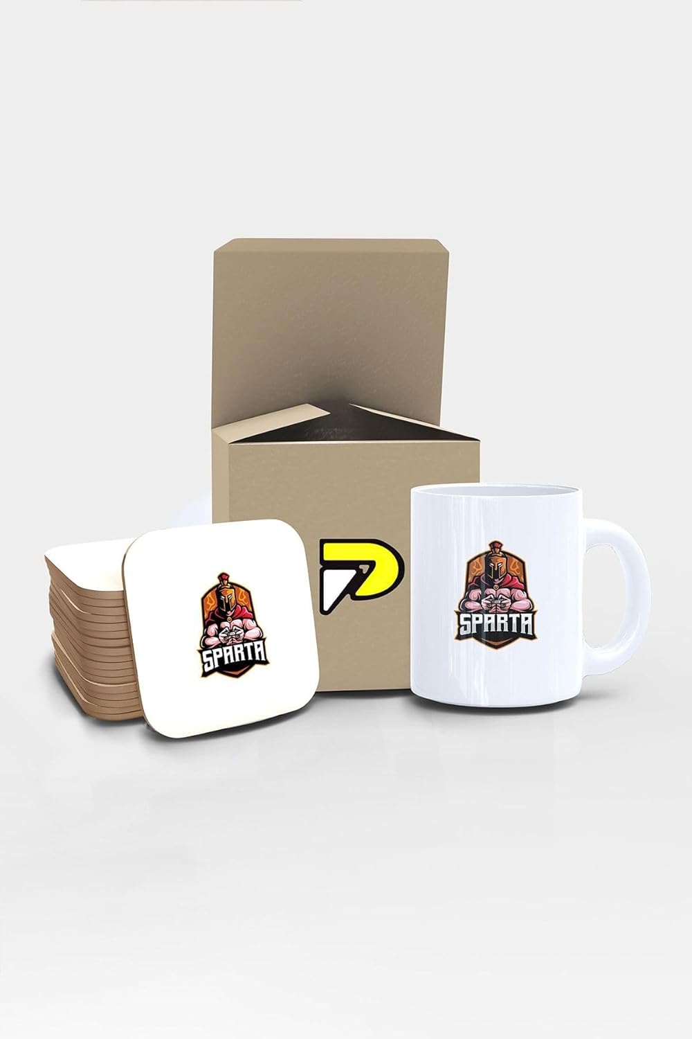 Alternative view of Sparta Savaşçı Tasarımlı Baskılı Kupa Bardak Seti, Eğlenceli Özel Hediye Mug