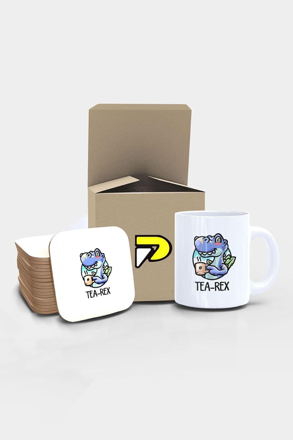 Alternative view of Tea-Rex Dinazor Komik Tasarımlı Baskılı Kupa Bardak Seti, Eğlenceli Özel Hediye Mug