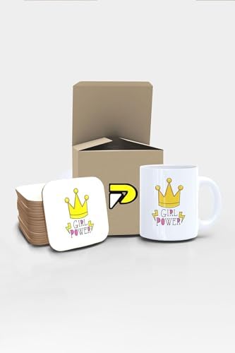 Power Yazılı Tipografik Tasarımlı Baskılı Kupa Bardak Seti, Eğlenceli Özel Hediye Mug 5