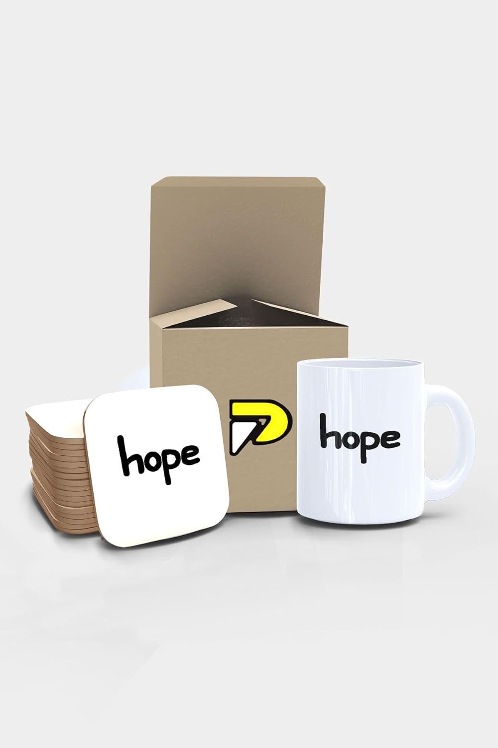 Alternative view of Smile Yazılı Tasarımlı Baskılı Kupa Bardak Seti, Eğlenceli Özel Hediye Mug