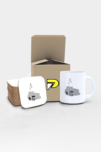 Alternative view of Tembel Koala Tasarımlı Baskılı Kupa Bardak Seti, Eğlenceli Özel Hediye Mug