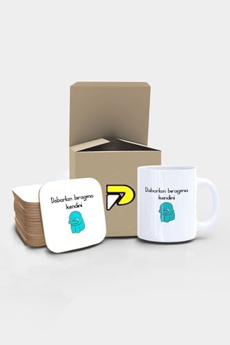 Bıragma Kendini Komik Tasarımlı Baskılı Kupa Bardak Seti, Eğlenceli Özel Hediye Mug