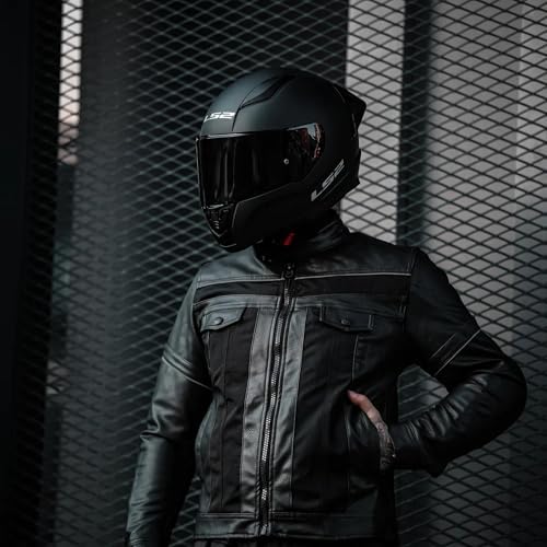 YYK LS2 Rapıd 2 Mat Siyah Race Kapalı Kask – Siyah Vizör Camlı, Çoklu Boyut Seçenekleri ile Üst Düzey Güvenlik ve Konfor Sunan, Gelişmiş Havalandırmalı Yarış Kaskı