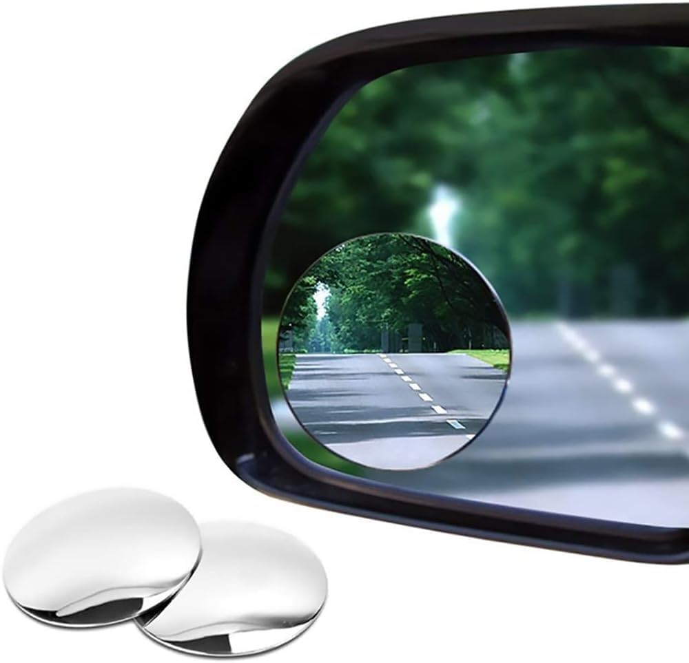 2'li Ayarlanabilir Kör Nokta Aynası – 360° Dönebilen HD Geniş Açı Çerçevesiz Dikiz Ayna Aparatı, Otomobil, SUV, Kamyon ve Tüm Araçlar ile Uyumlu, Kolay Montajlı Ayna Eklentisi
