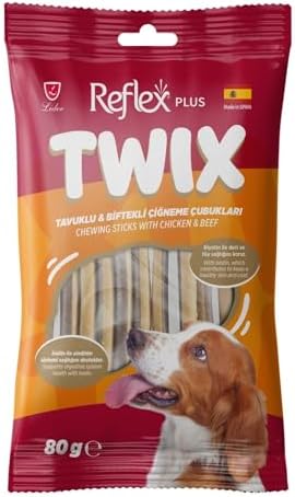 Reflex Plus Twix Tavuklu ve Dana Etli Çiğneme Çubukları Yetişkin Köpek Ödülü 80 Gr