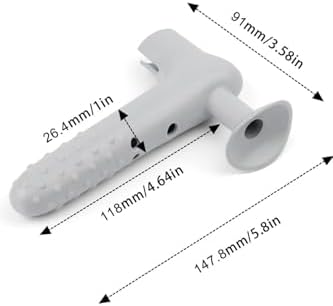 Alternative view of 2 Adet Silikon Vantuzlu Kapı Kolu Kılıfı,Duvar Koruma,Gri
