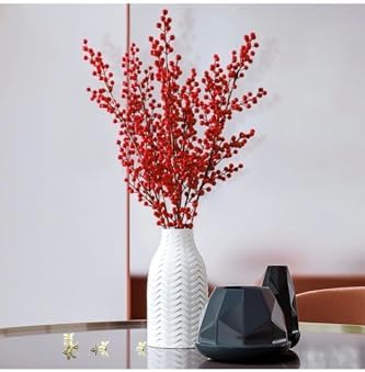 4 Adet 60 Cm Yılbaşı Kokina Kırmızı Sapları Dalları,Kırmızı