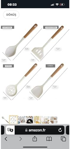 Alternative view of 2 Adet Kepçe Spatula Çizmez Dayanıklı,Beyaz