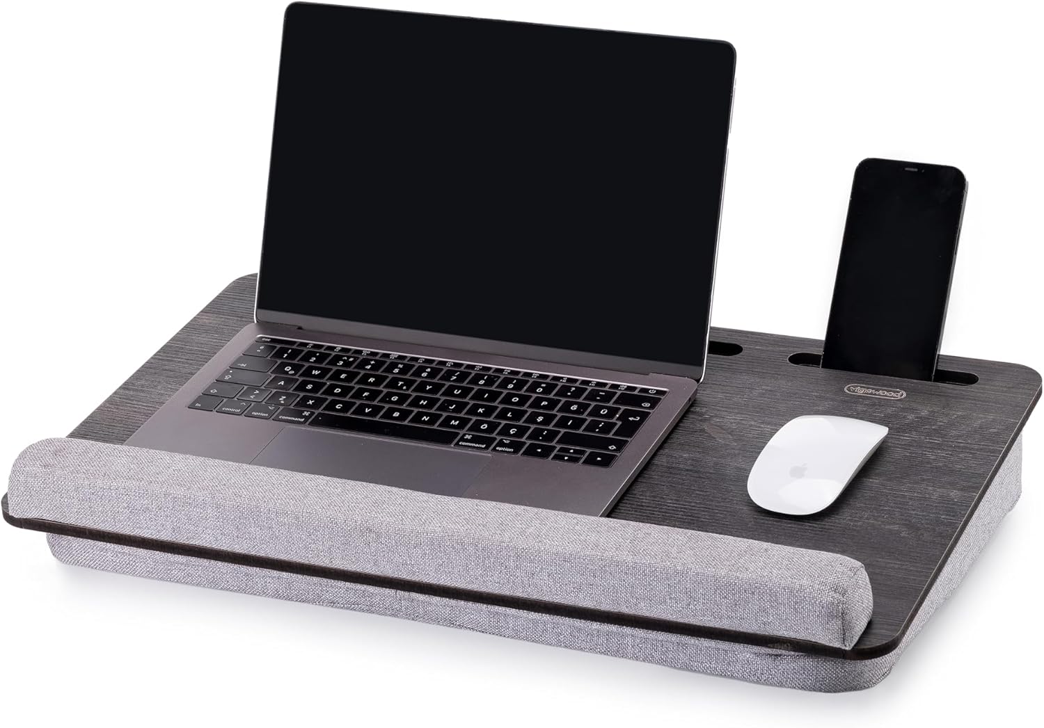 Alternative view of -LS025 Minderli Laptop Sehpası (Antik Gri)