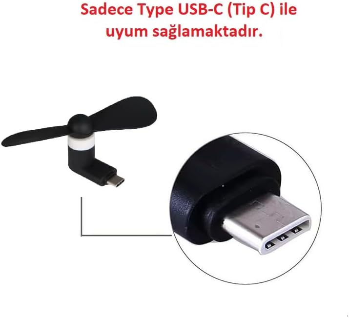 Alternative view of SPELT USB-C Fan Mini Soğutucu Type-C Telefon Tablet Powerbank için Pervane USB Vantilatör
