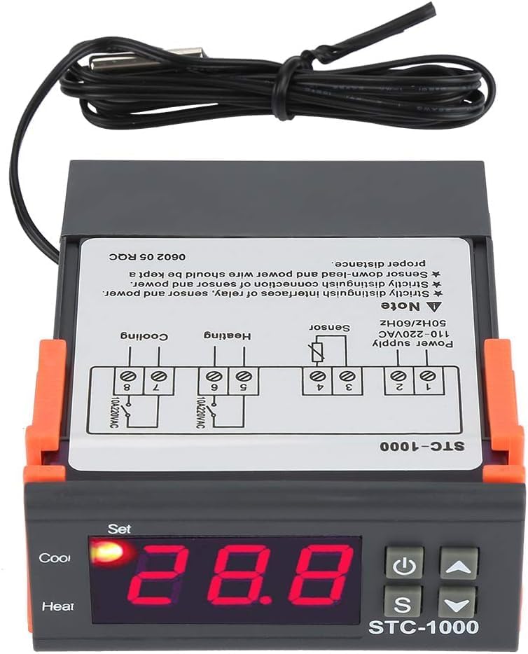 Alternative view of Termostat - Dijital Termostat - Kuluçka Termostatı - STC-1000 220V Dijital Termostat - STC-1000 Dijital Sıcaklık Kontrol Cihazı
