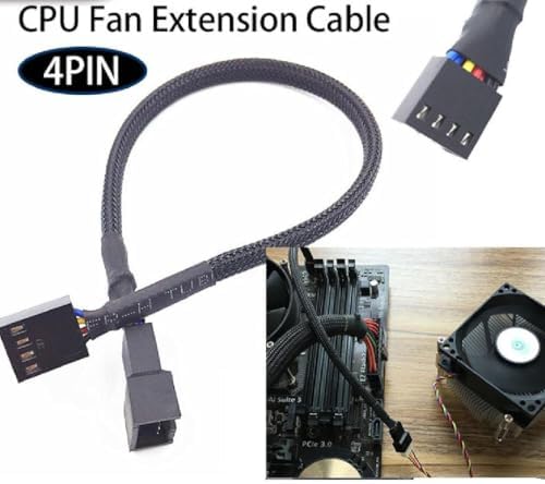 0449 Pwm 4 Pin Y Port Dişi Erkek Anakart 30 Cm 24 Awg Bakır 3 MM Fan Uzatma Güç Kablosu.
