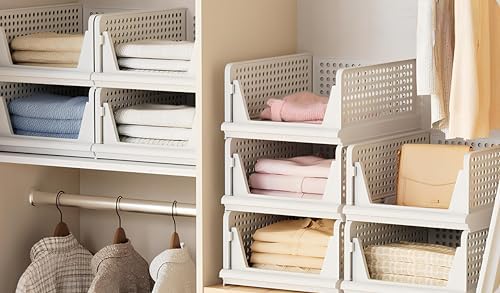 Alternative view of 3 Adet Kayar Raf Elbise Dolap İçi Organizeri, Mutfak, Banyo, Çocuk Odası, Garaj ve Ardiye için Üst Üste Dizilebilir Ünite, Kayar Raf Dolap içi Kıyafet, Ev Aksesuarı Düzenleyici (ANTRASİT)
