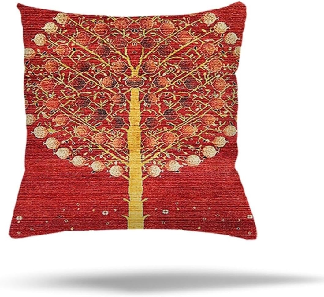 Alternative view of Pelangi Çiçek Kaz Ayağı Kuştüyü Desenli Gizli Fermuarlı Yastık Kılıfı Kırlent Kılıfı Koltuk Yastık Kılıfı, Bej-Kiremit 45 x 45