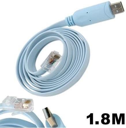 3852a Usb Konsol Consol Rj45 USB 2.0 to Konsol Kablosu – 1.8m (CH340 Chipset) Router & Switch Uyumlu CH340 Kablosu