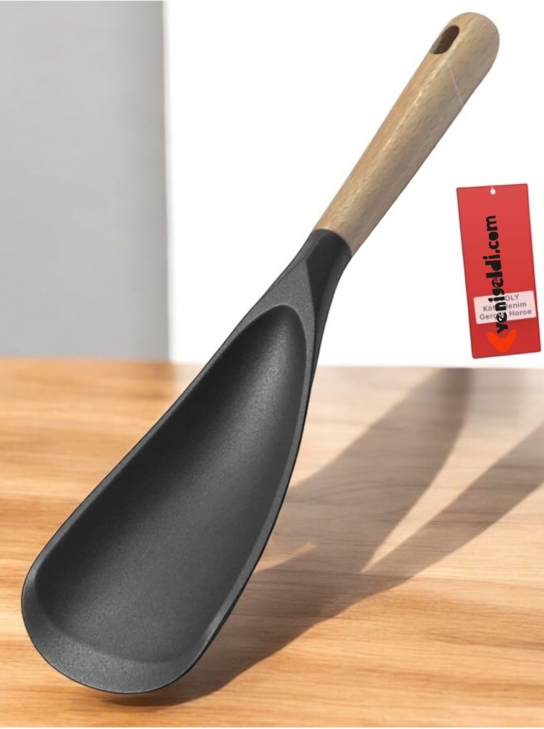 Alternative view of 1Adet Silikon Kaşık (2Si 1 Arada) Spatula Yapışmaz,Siyah