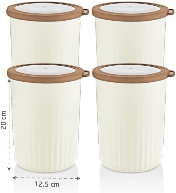 Vakumlu Saklama Kabı Silindir, Kumsal 2, 10 Lt*4'Lü