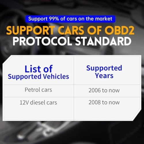 FNIRSI FD10 Araba OBD2 Tarayıcı, Kod Okuyucu, Hata Temizleyici IOS Bluetooth V5.1